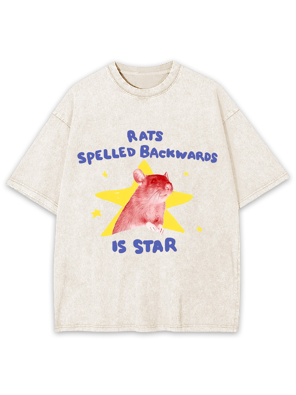 Rats Spelled Backwards Is Star Washed Tshirt