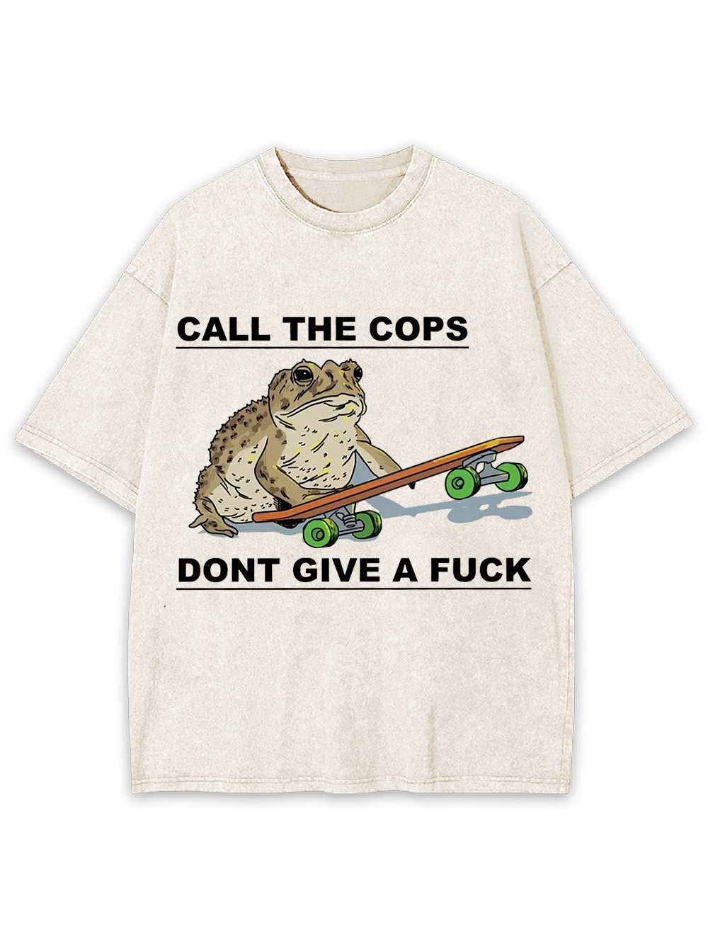 Call The Cops Don't Give A F*ck Washed Tshirt