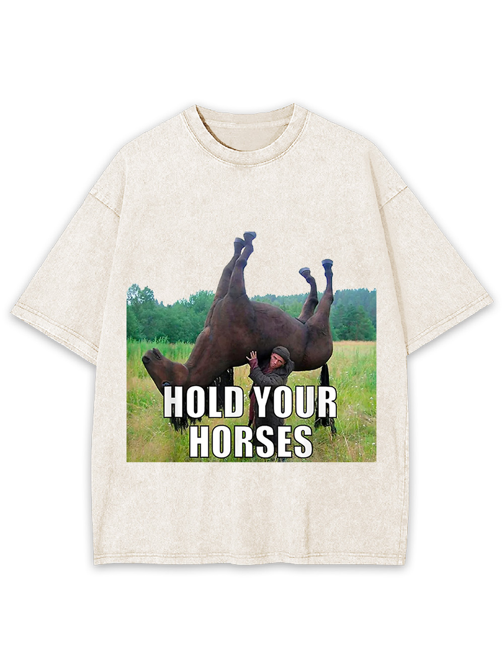 Hold Your Horses Washed Tshirt