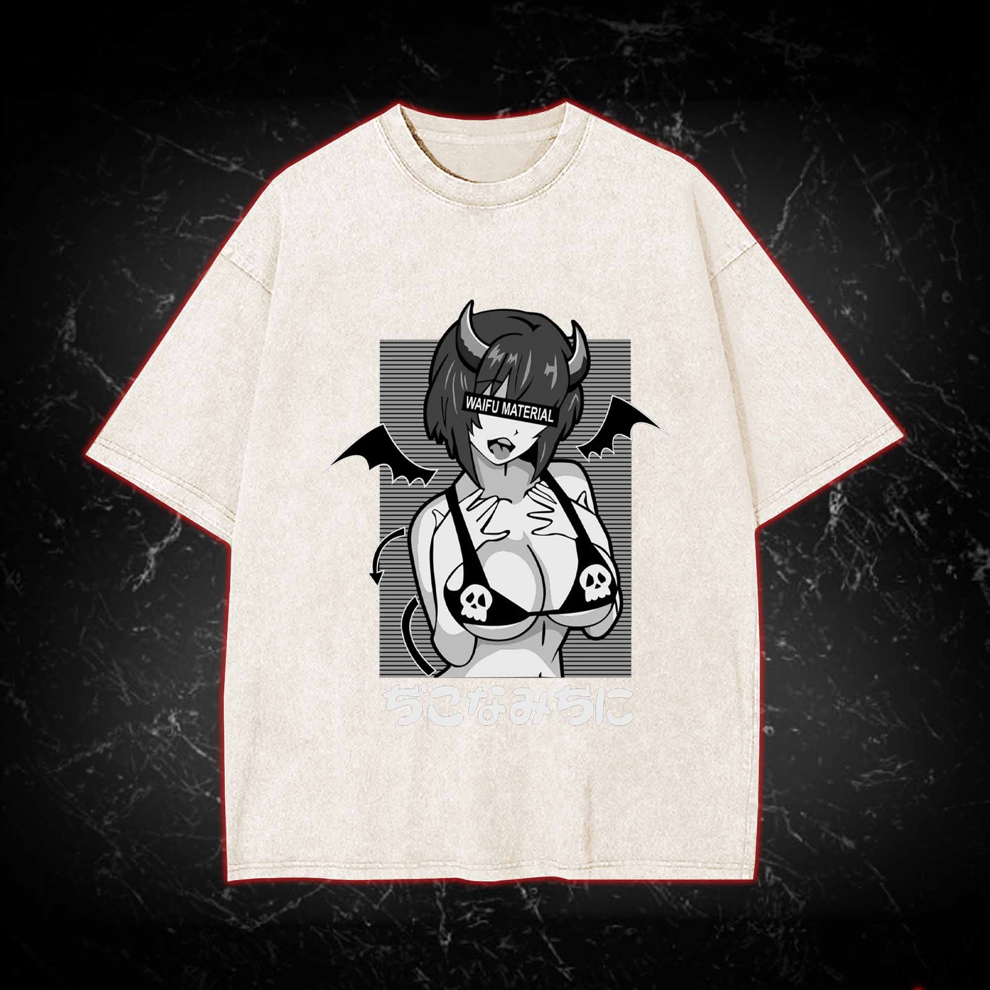 Waifu Material Washed Tshirt