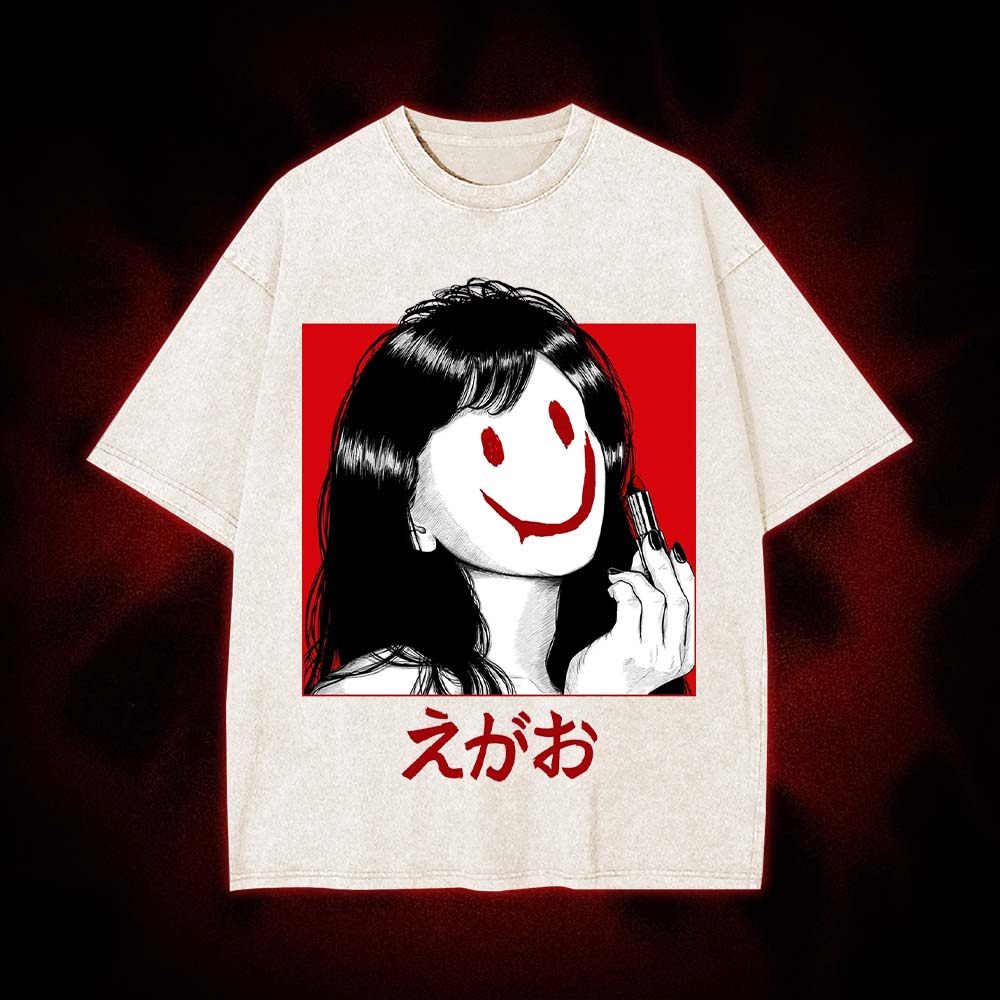 Cracked Smile Washed Tshirt