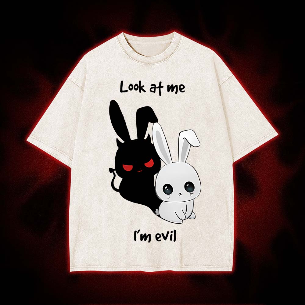 Look At Me I'm Evil Washed Tshirt