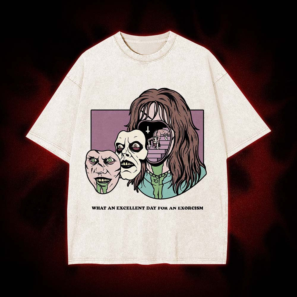 What an Excellent Day for an Exorcism Washed Tshirt