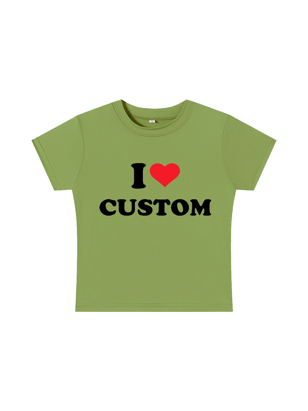 I Love Custom Y2K Baby Tee