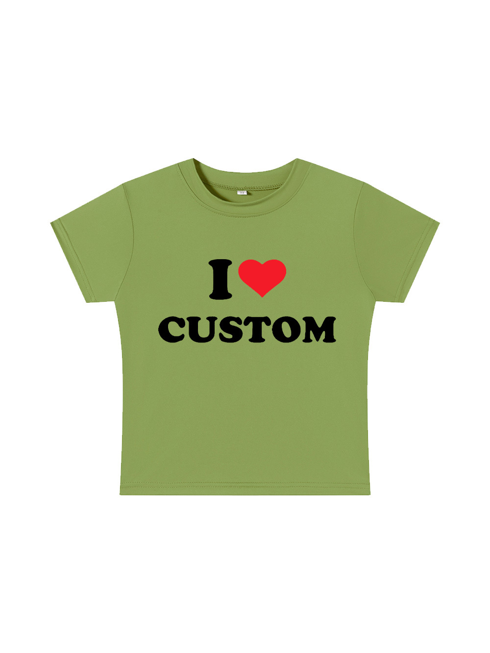 I Love Custom Y2K Baby Tee