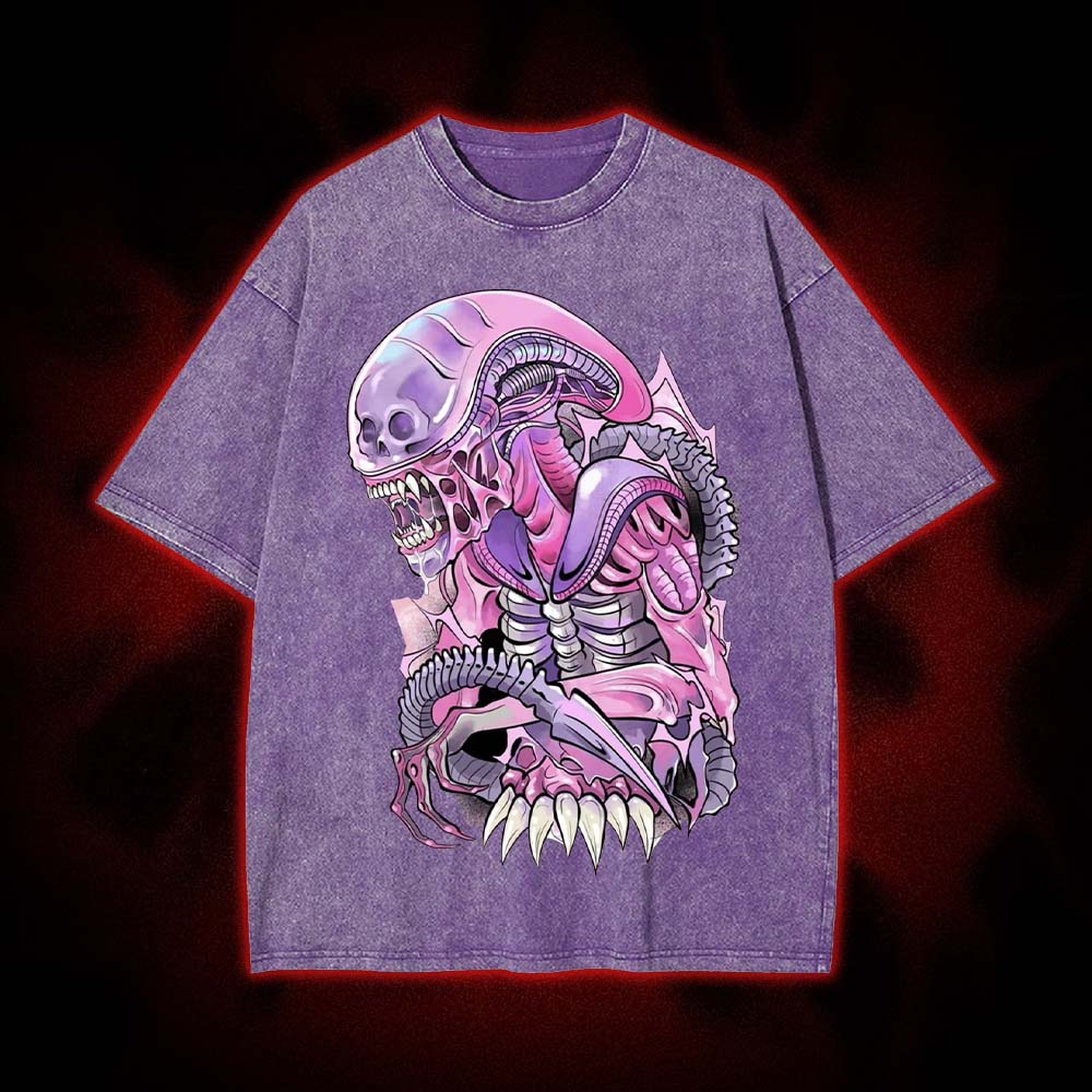 Pink Xenomorph Washed Tshirt