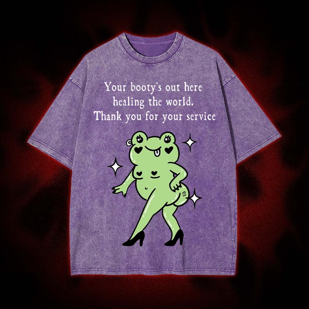 Booty Healing the World Washed Tshirt