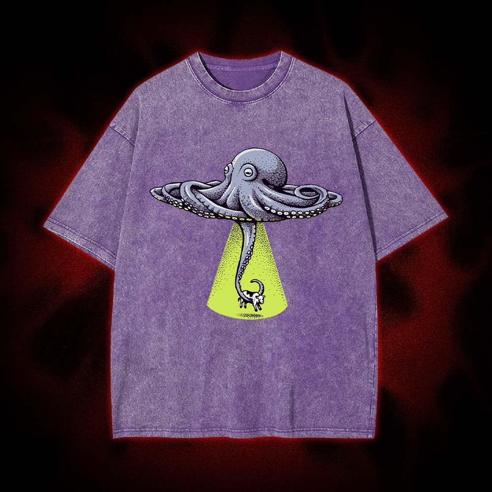 UFOctopus Washed Tshirt