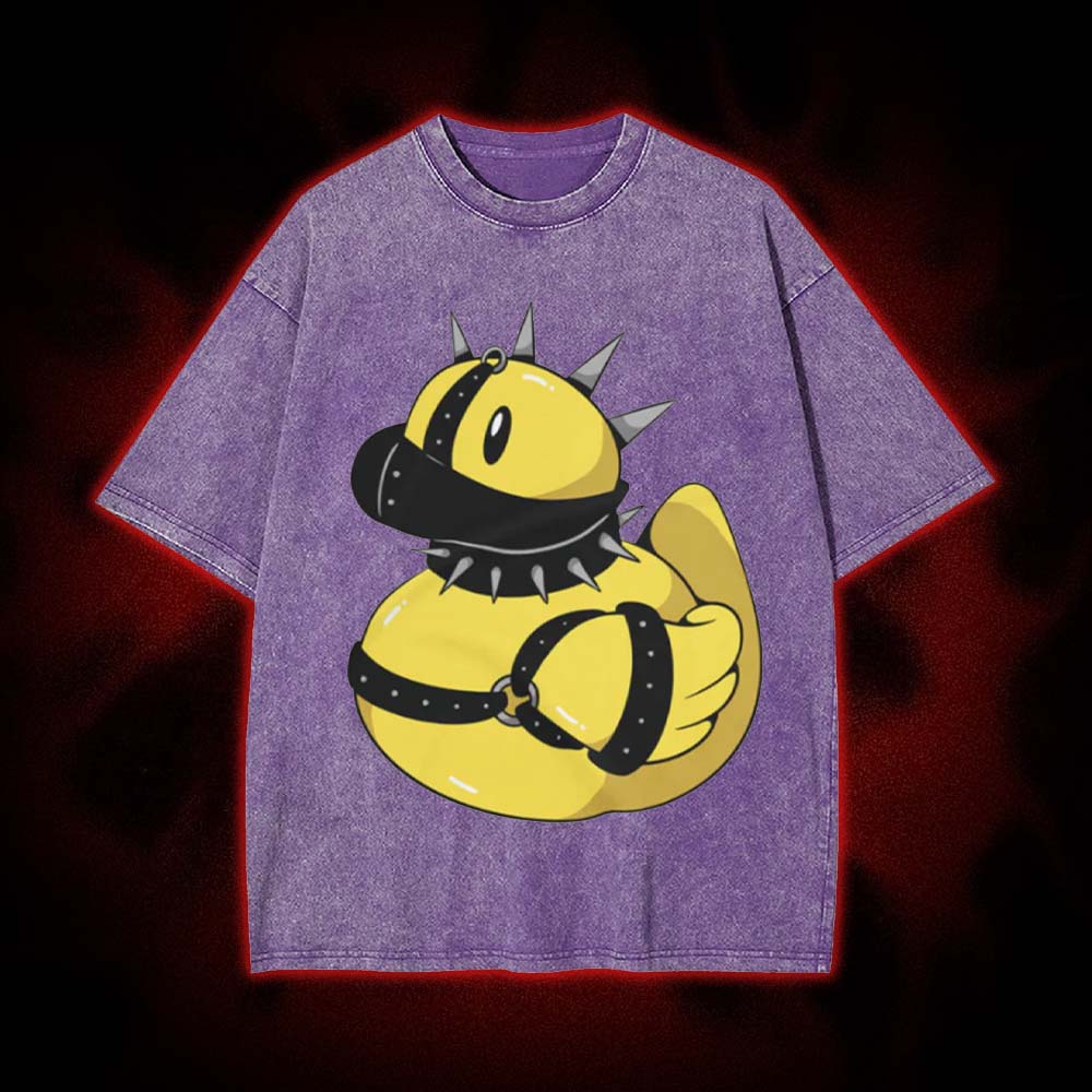 Spiked Bondage Duck Washed Tshirt