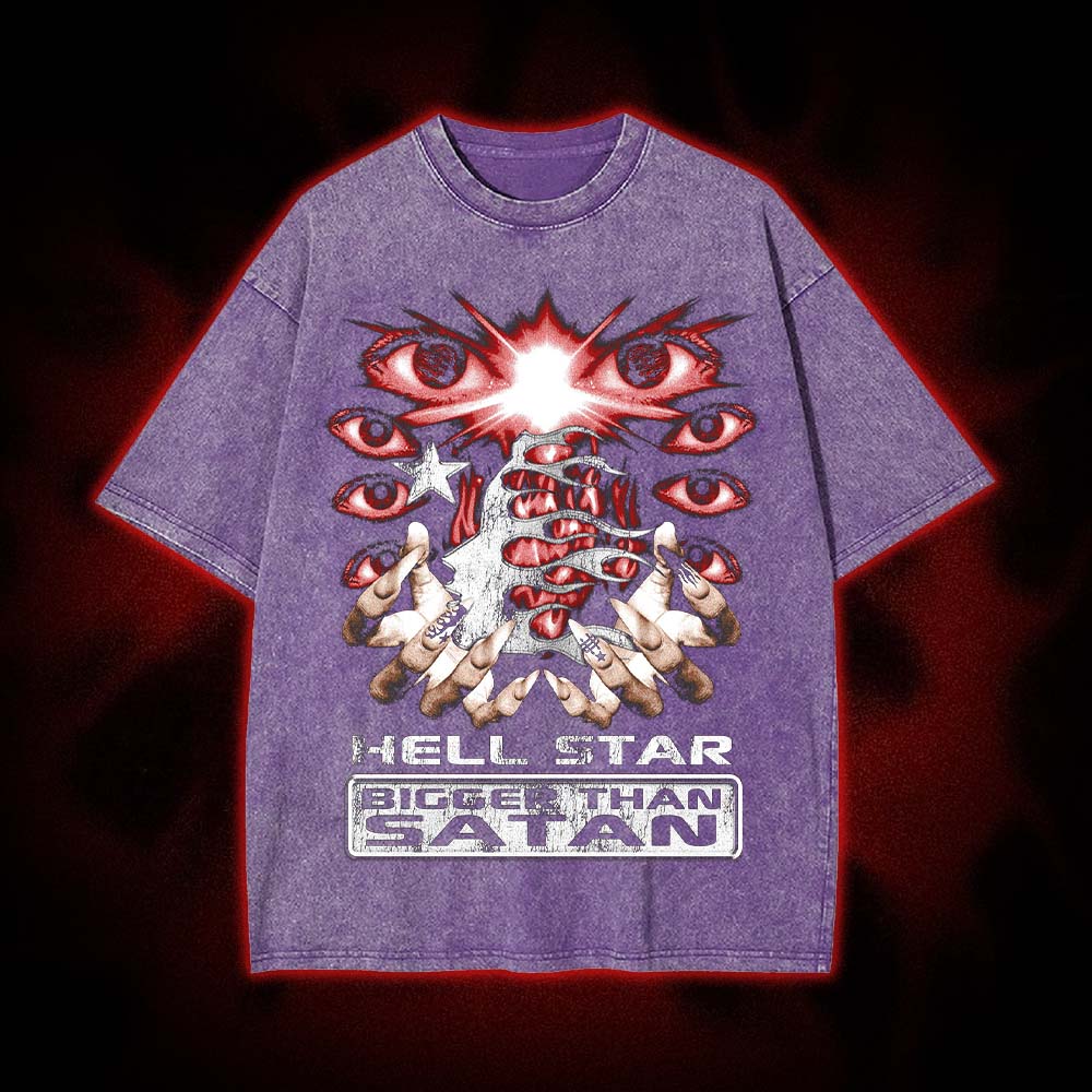 Hellstar: Bigger Than Satan Washed Tshirt