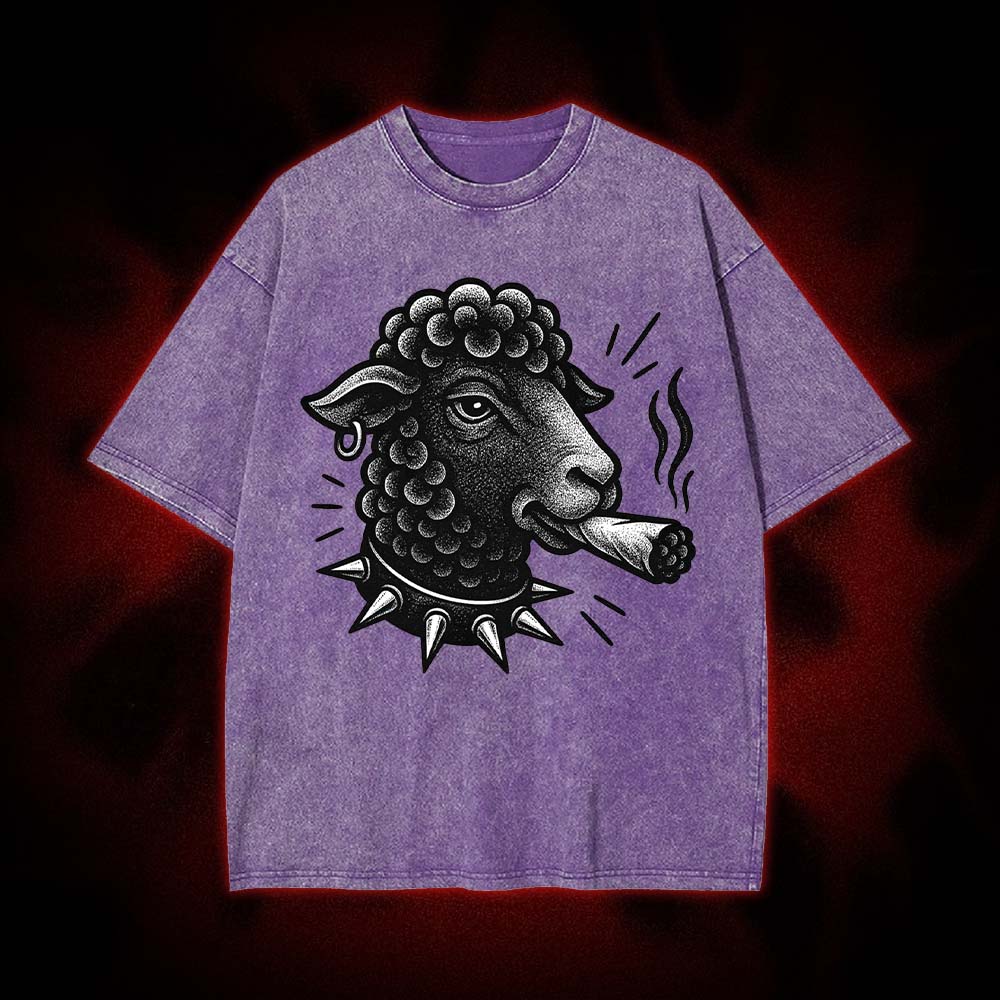 Spiked & Lit Washed Tshirt