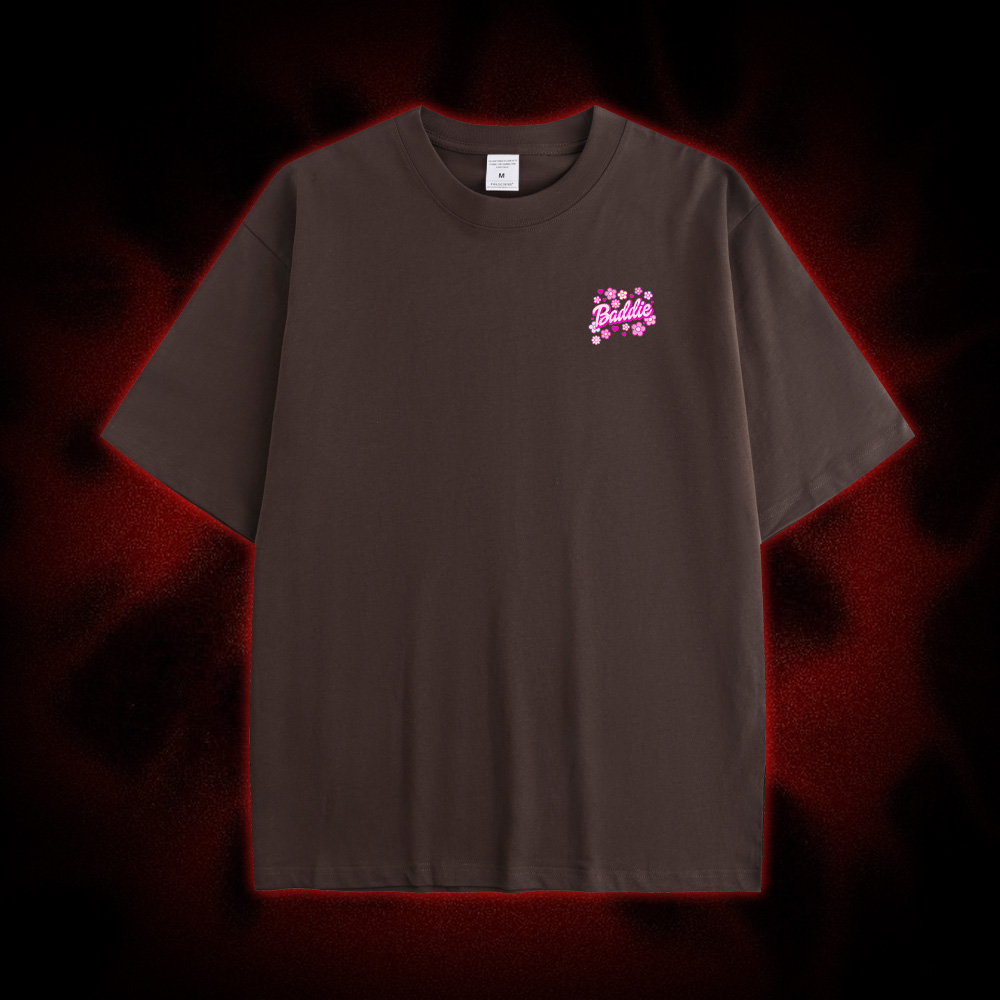 Baddie Double Sided Print Washed Tshirt