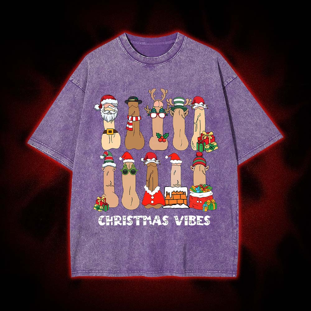 Christmas Vibes Washed Tshirt