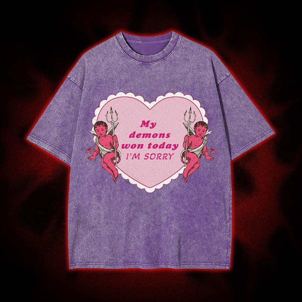 My Demons Won Today I'm Sorry Washed Tshirt