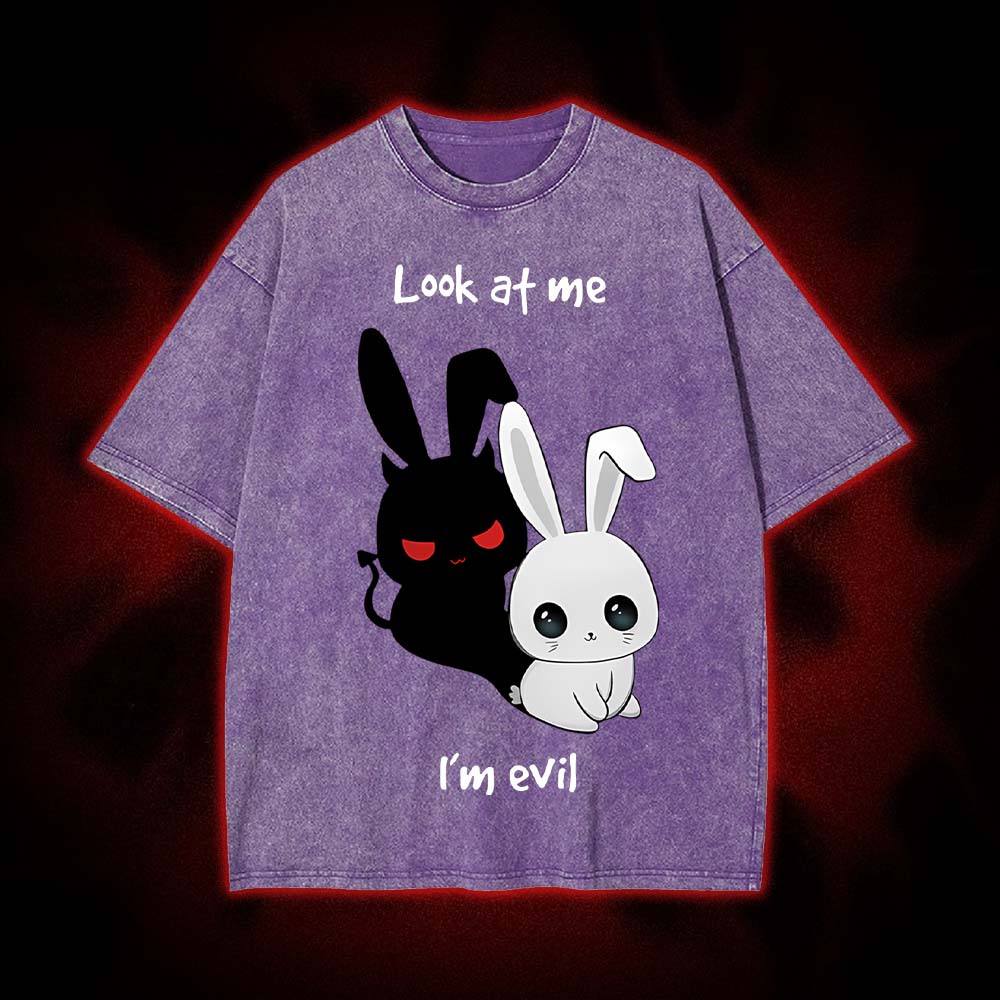Look At Me I'm Evil Washed Tshirt