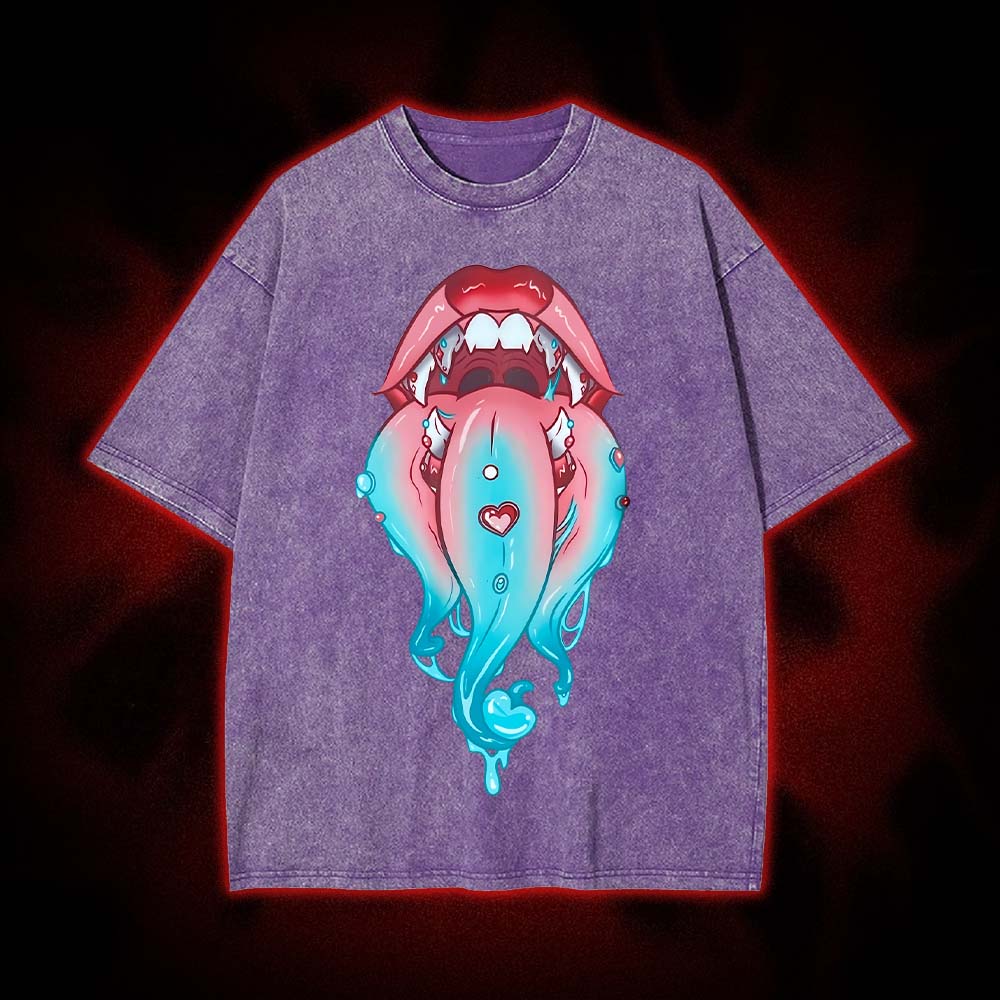 Dripping Monster Mouth Washed Tshirt