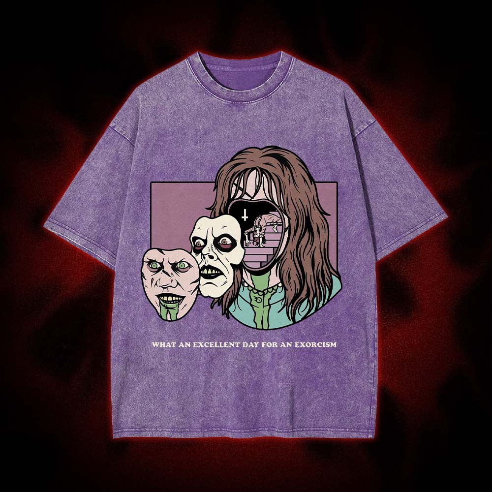 What an Excellent Day for an Exorcism Washed Tshirt