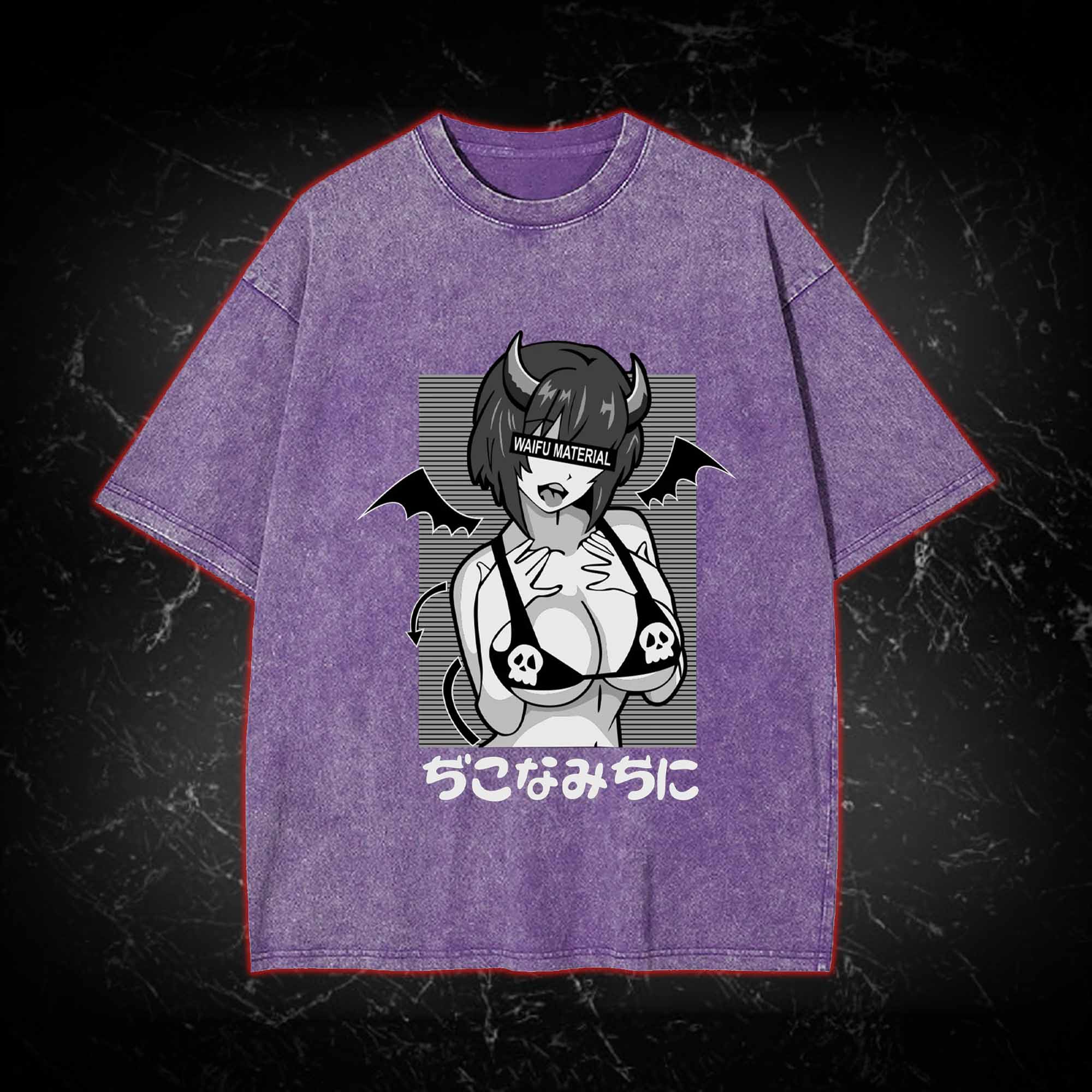 Waifu Material Washed Tshirt