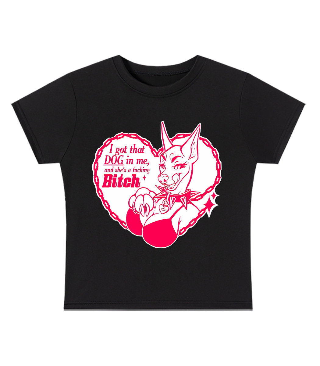 Heart Of A Bad Bitch Y2K Baby Tee