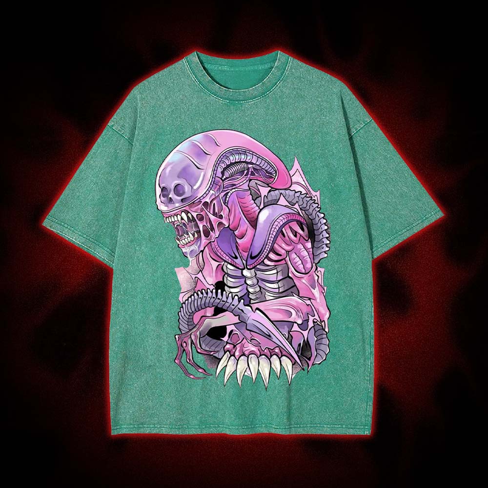 Pink Xenomorph Washed Tshirt