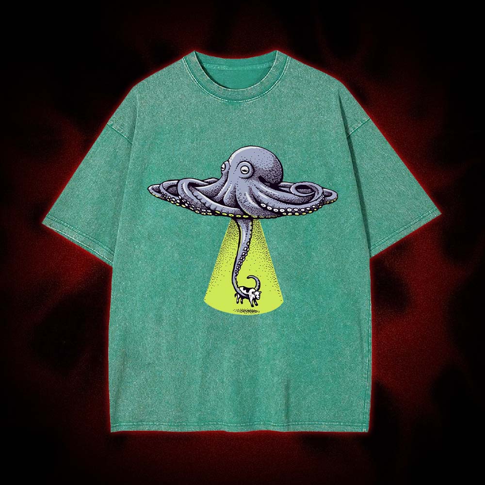 UFOctopus Washed Tshirt