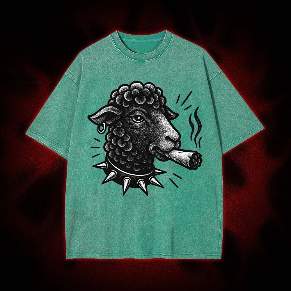 Spiked & Lit Washed Tshirt