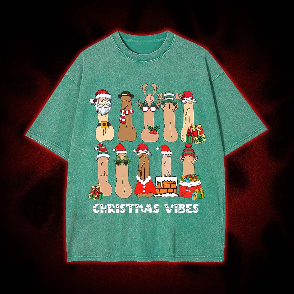 Christmas Vibes Washed Tshirt