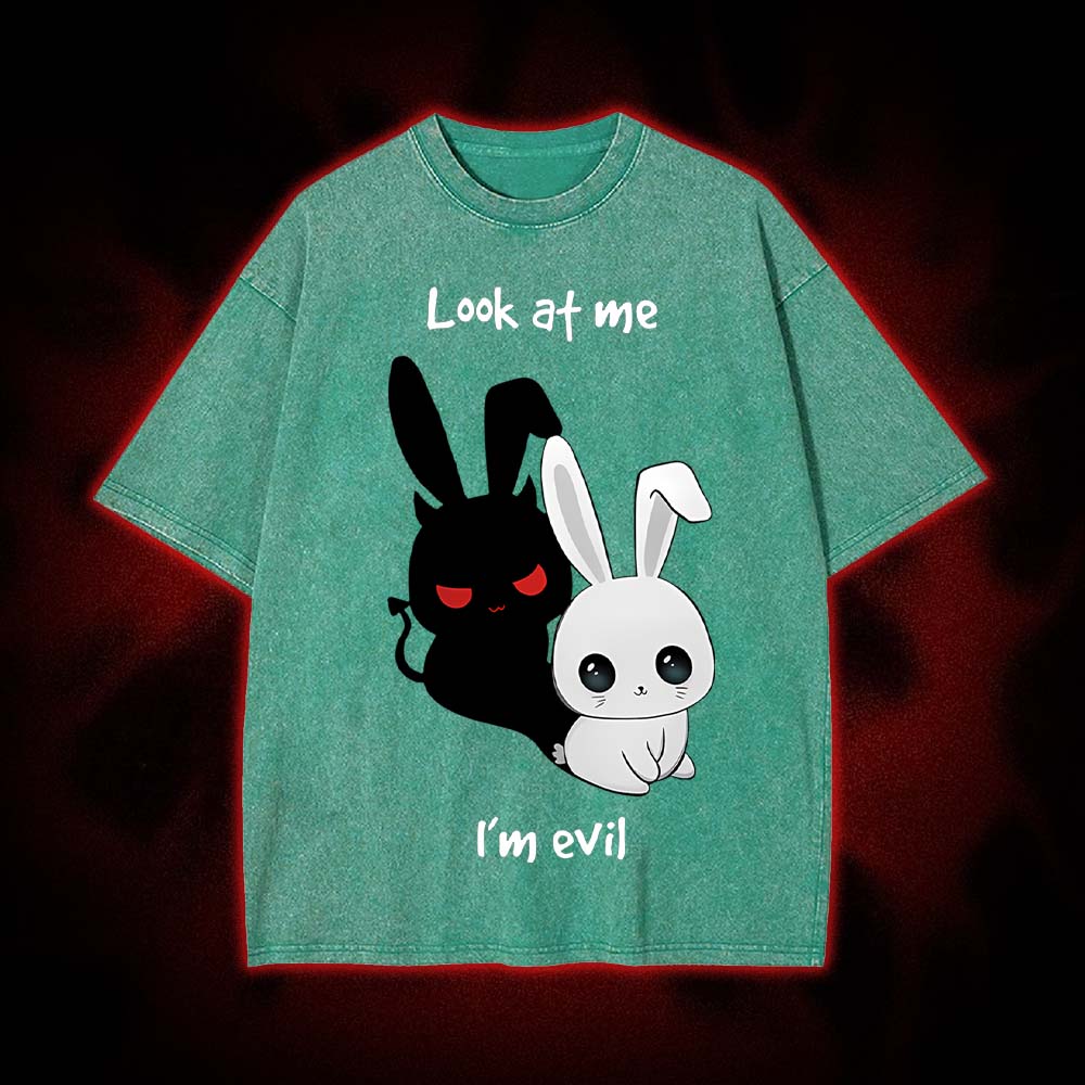 Look At Me I'm Evil Washed Tshirt