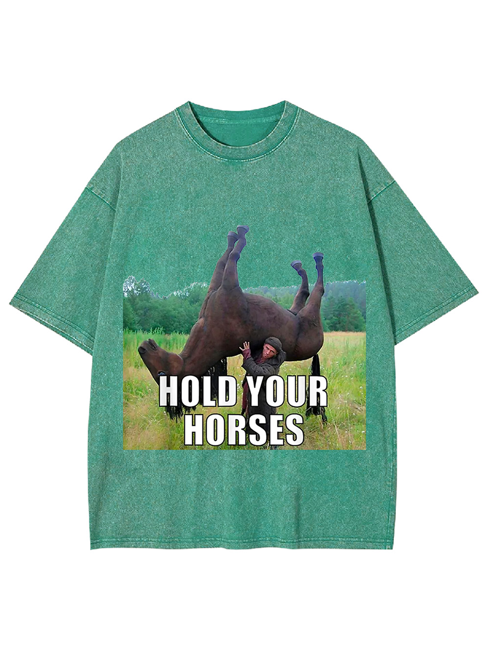 Hold Your Horses Washed Tshirt