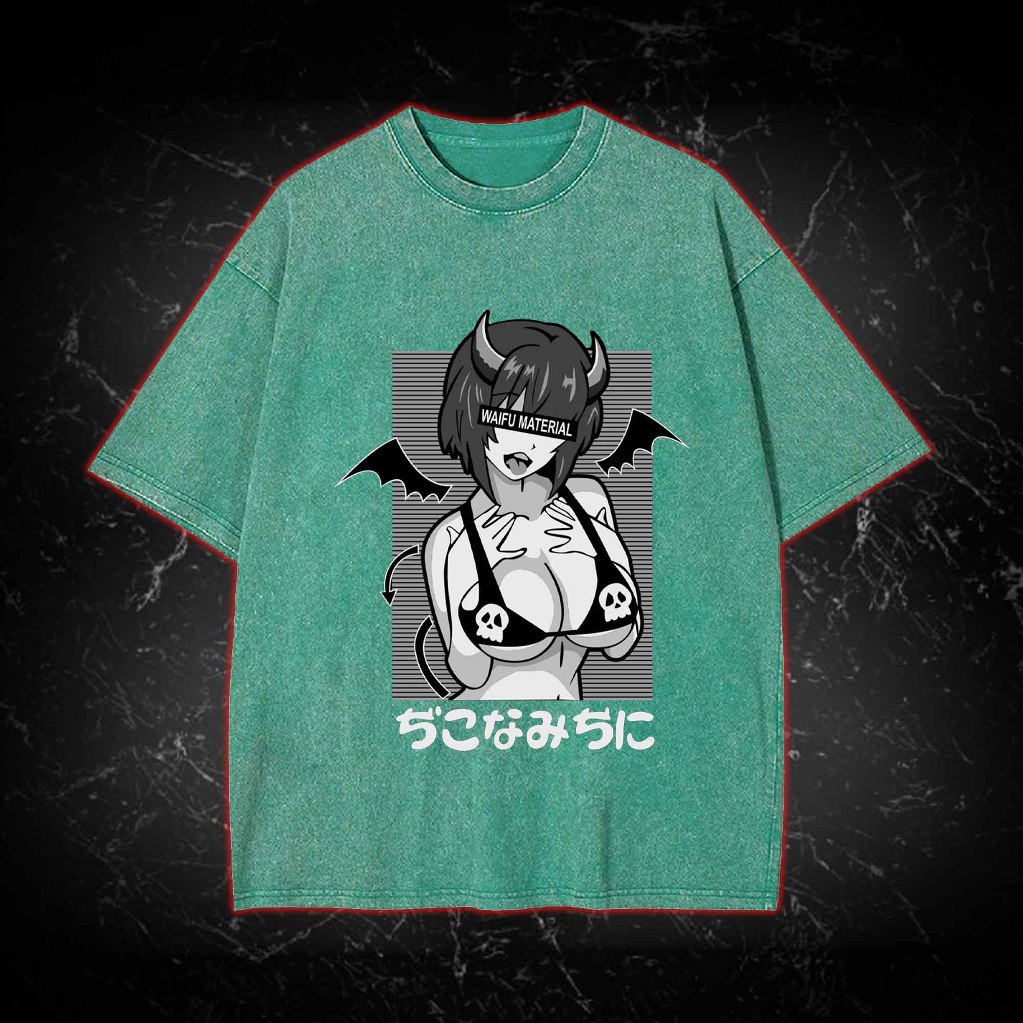 Waifu Material Washed Tshirt