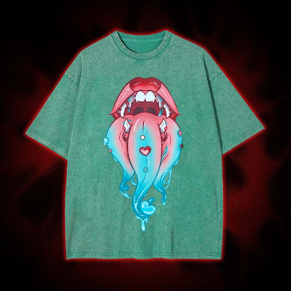 Dripping Monster Mouth Washed Tshirt
