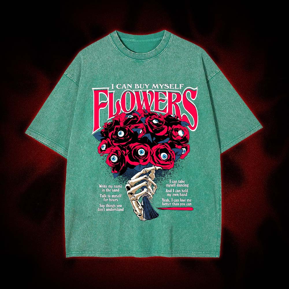 Buy Myself Flowers Washed Tshirt