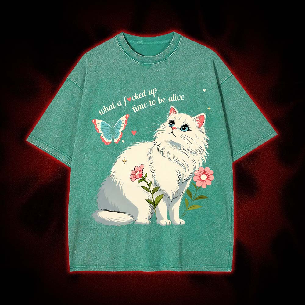 What A F*cked Up Time To Be Alive Washed Tshirt