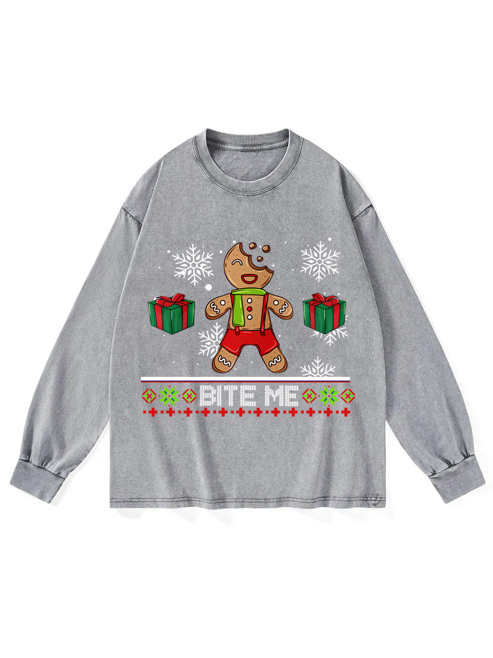 Bite Me Washed Long-Sleeve Tshirt