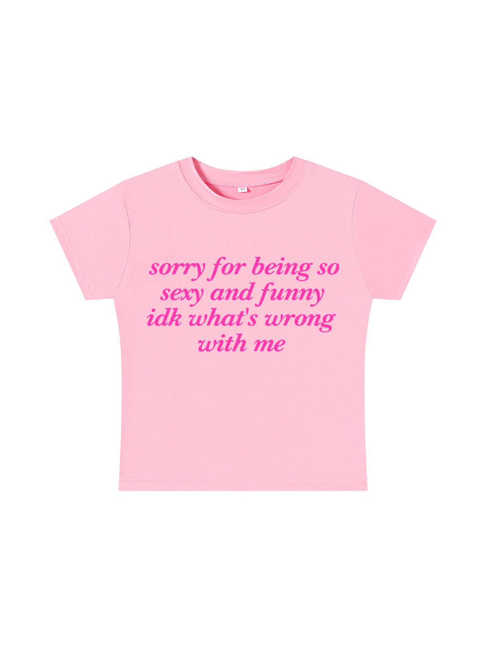 Sorry for Being So Sexy and Funny Y2K Baby Tee