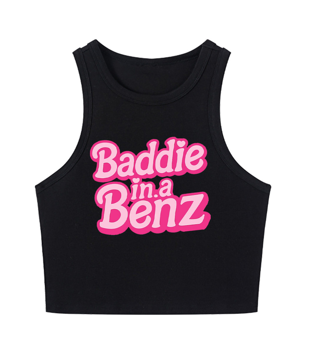 Baddie In A Benz Y2K Crop Tank Top