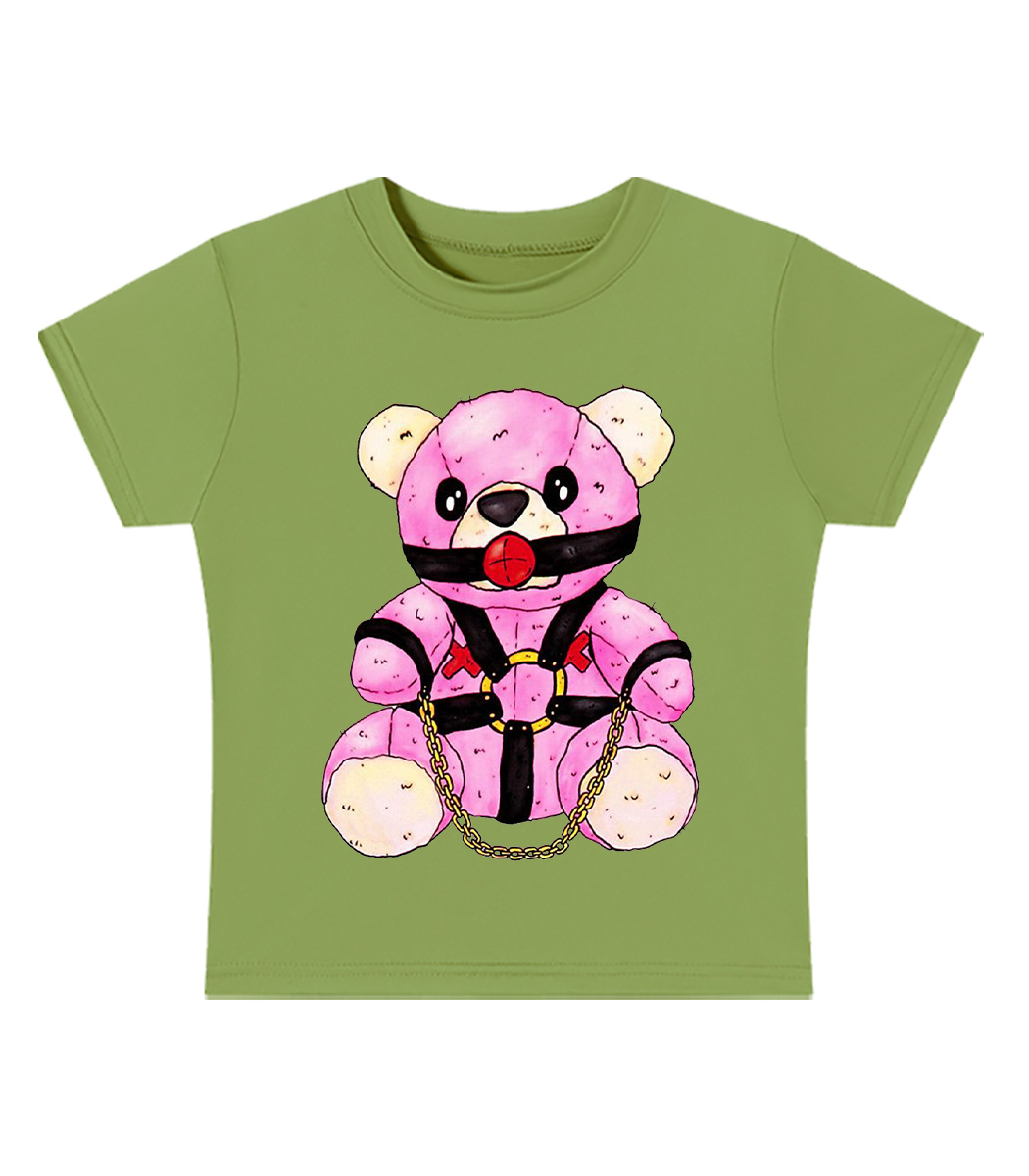 Bondage Bear Y2K Baby Tee