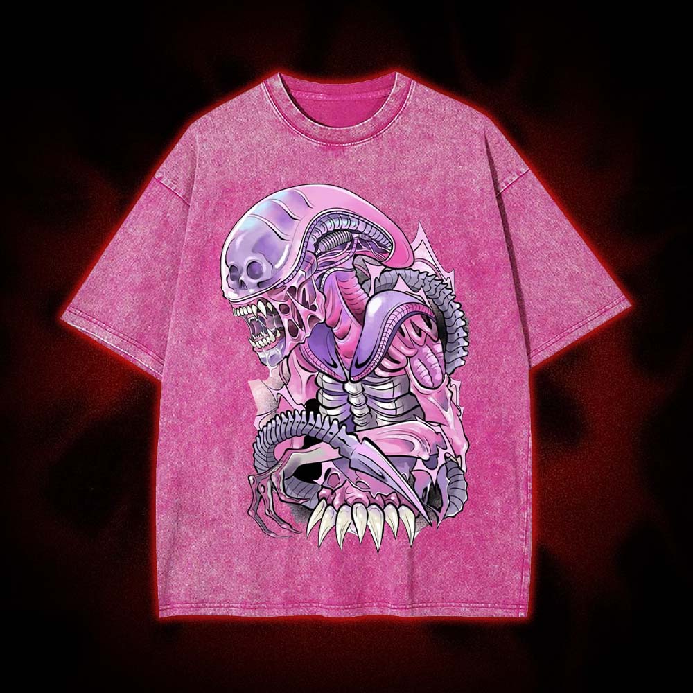 Pink Xenomorph Washed Tshirt