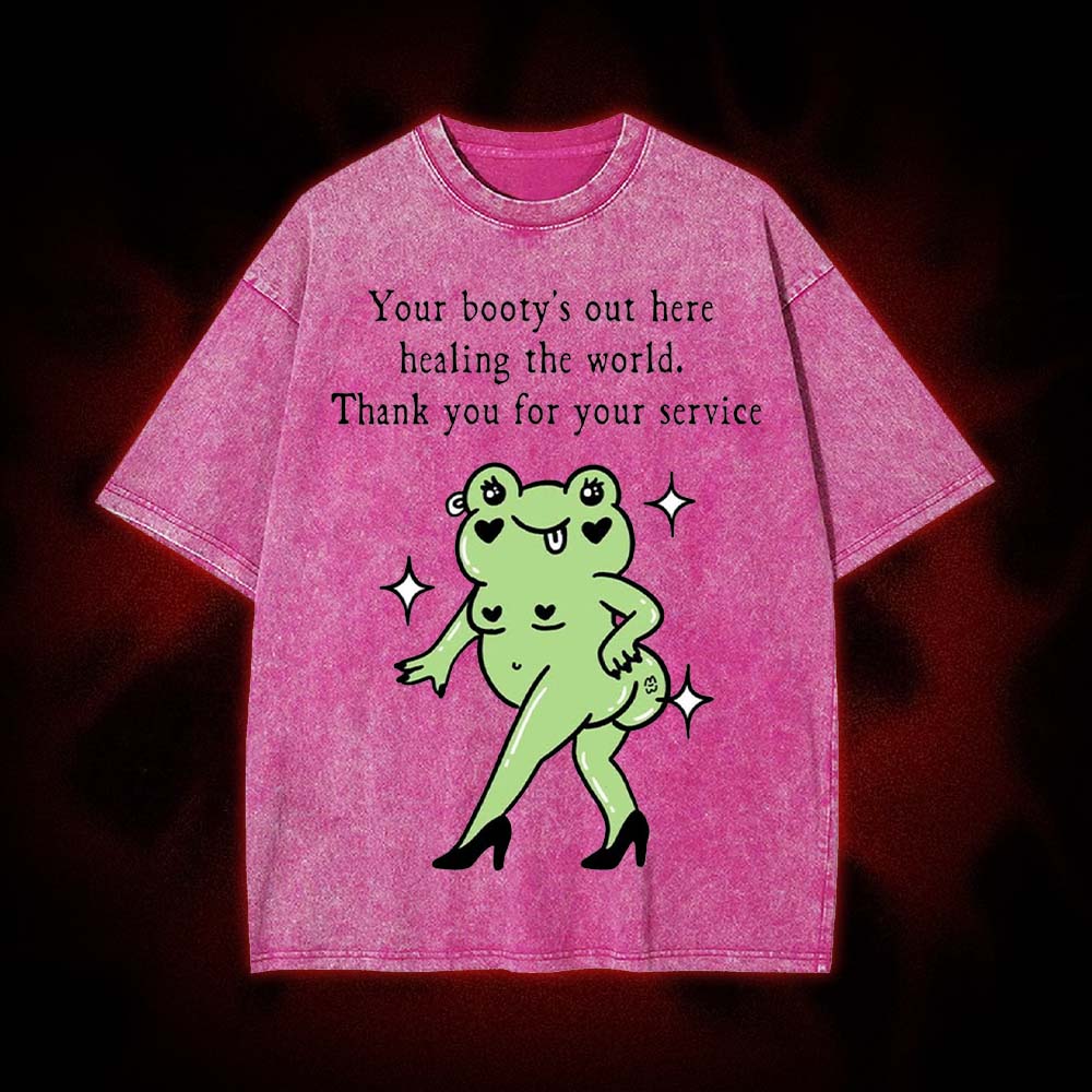 Booty Healing the World Washed Tshirt