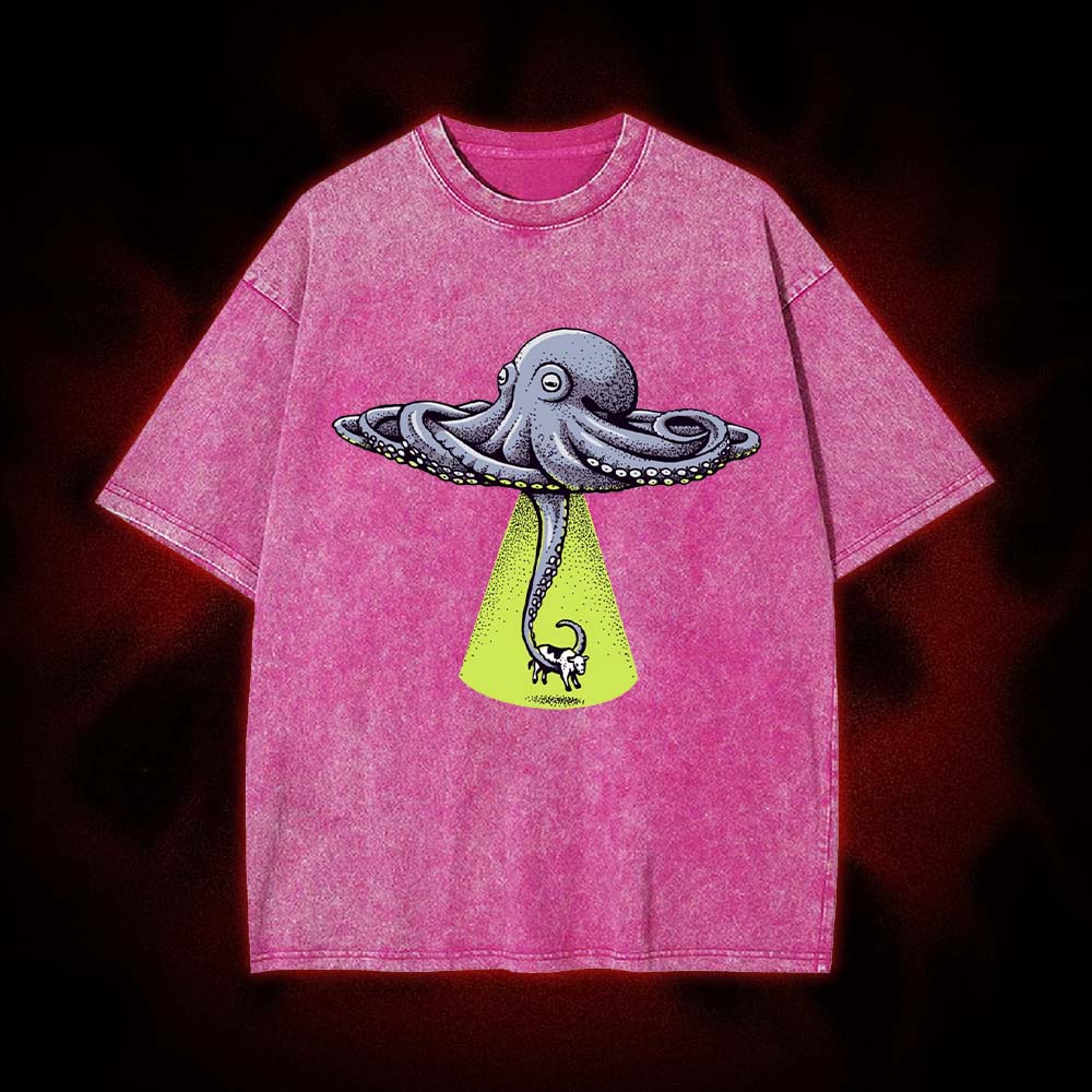 UFOctopus Washed Tshirt