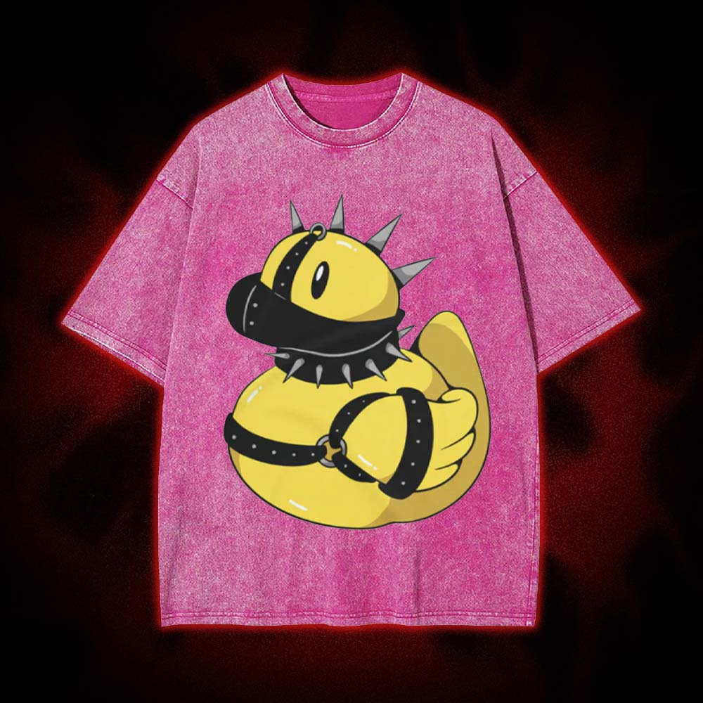 Spiked Bondage Duck Washed Tshirt