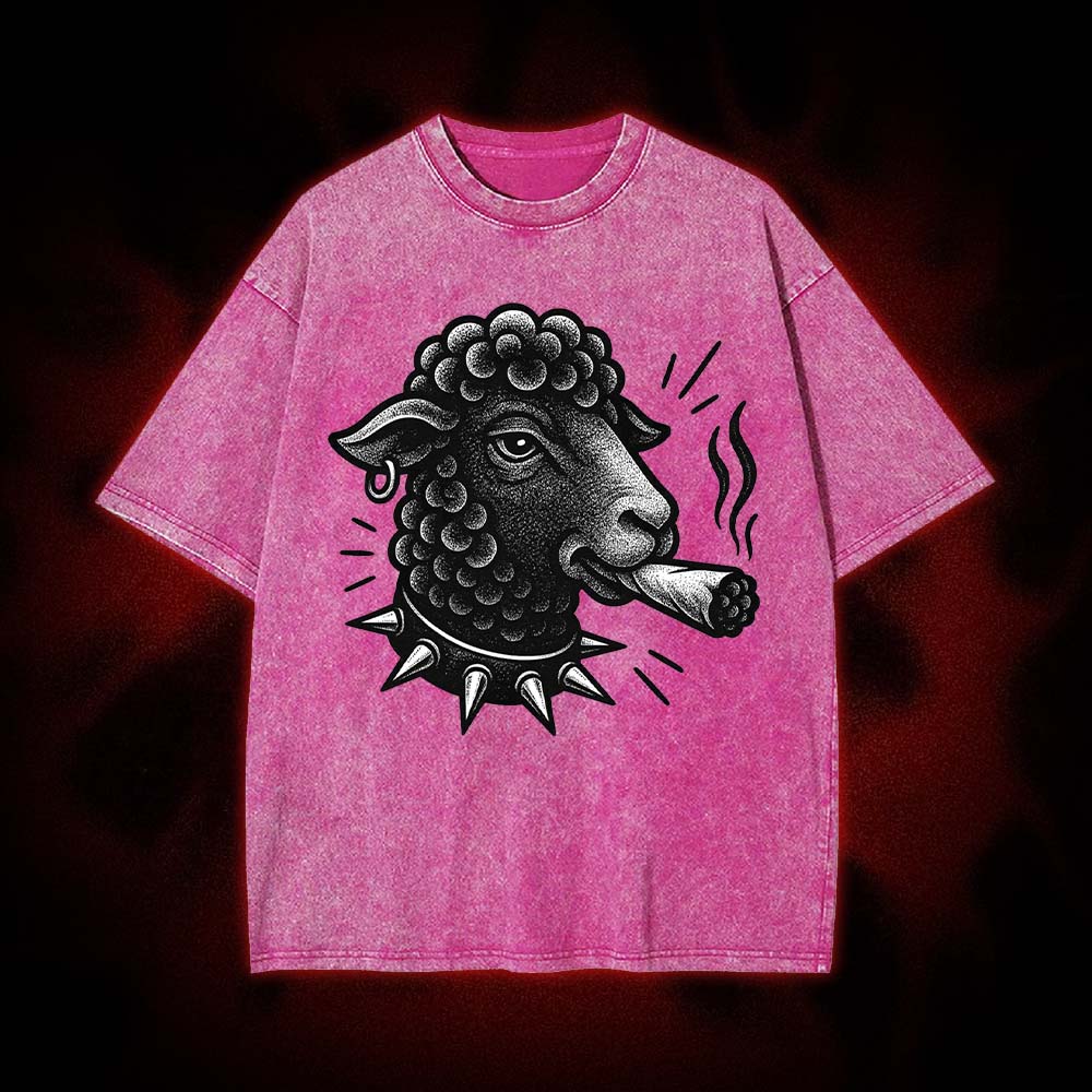 Spiked & Lit Washed Tshirt