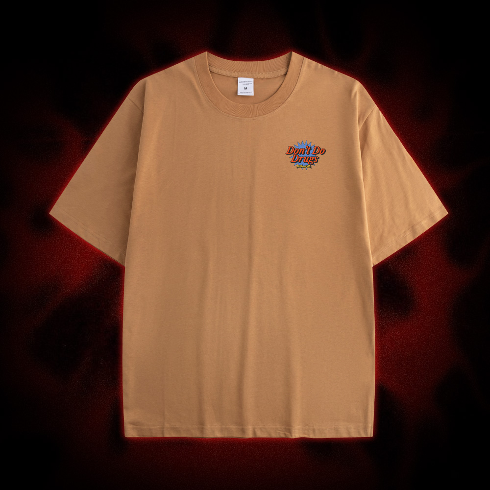 Don't Do Drugs Without Me Double Sided Print Washed Tshirt