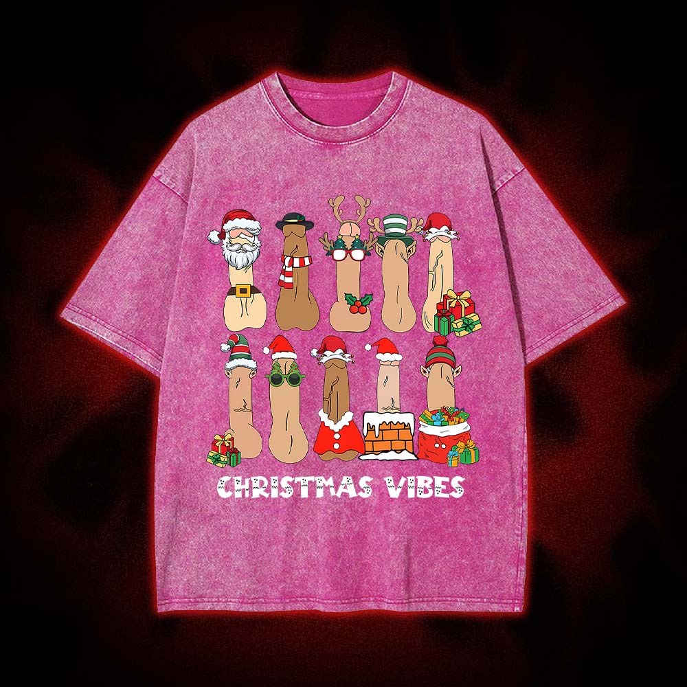 Christmas Vibes Washed Tshirt