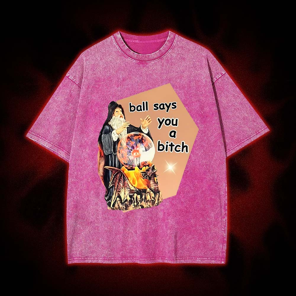 Ball Says You A bitch Washed Tshirt