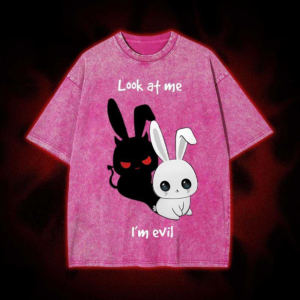 Look At Me I'm Evil Washed Tshirt