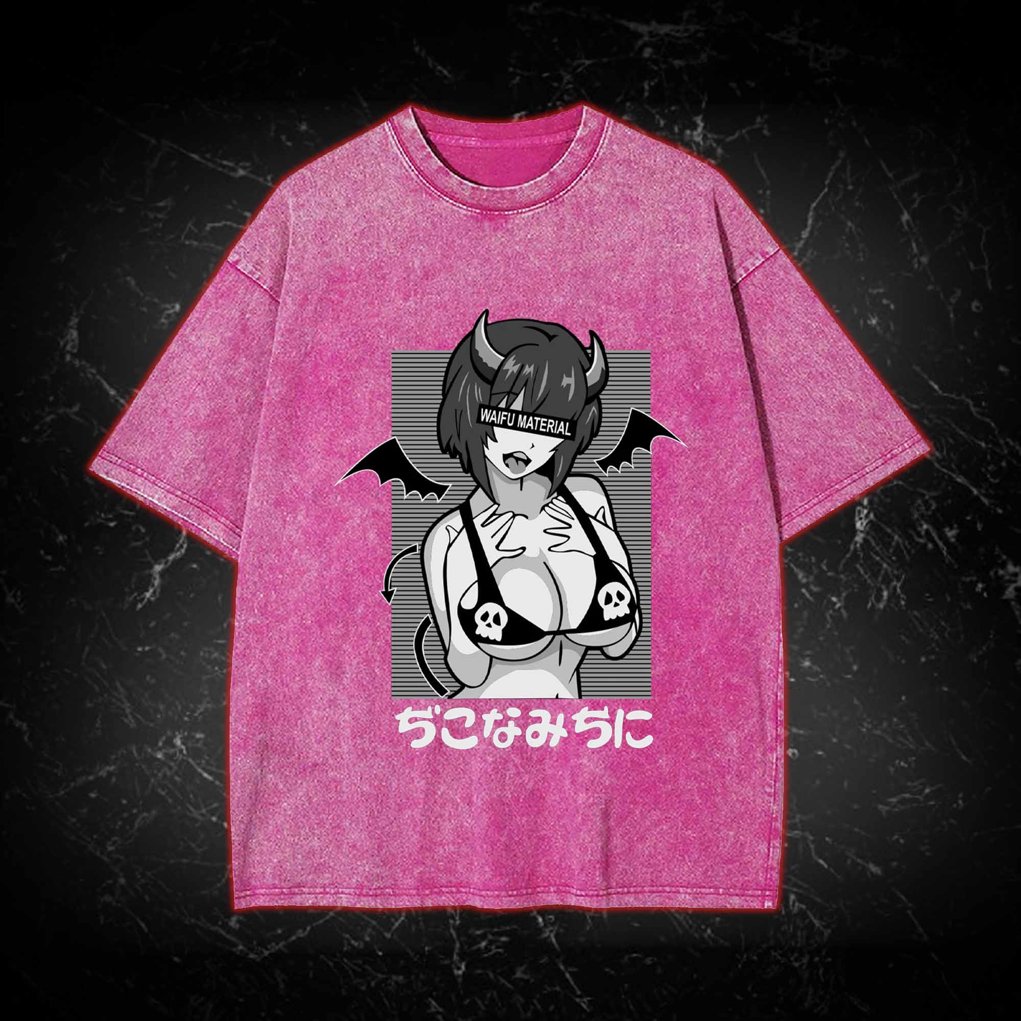 Waifu Material Washed Tshirt