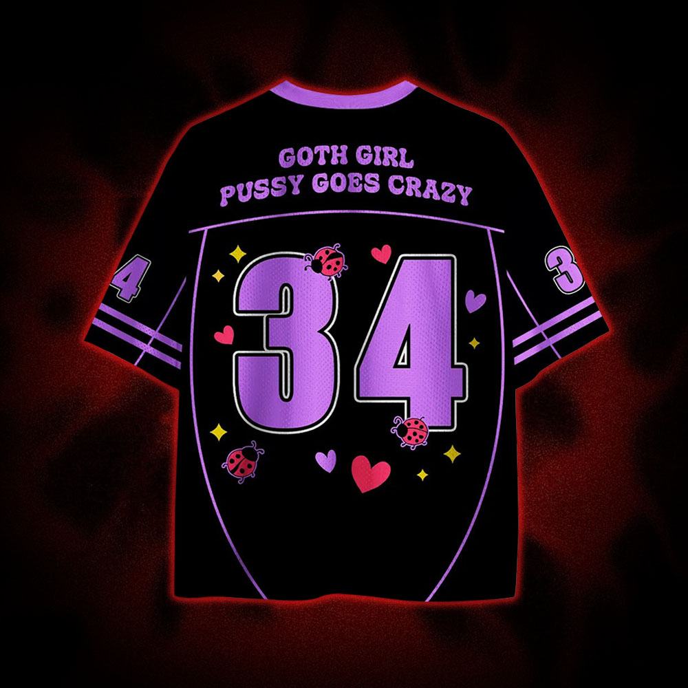 Goth Girl Pussy Goes Crazy Mesh Jersey