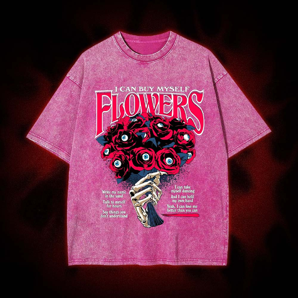 Buy Myself Flowers Washed Tshirt