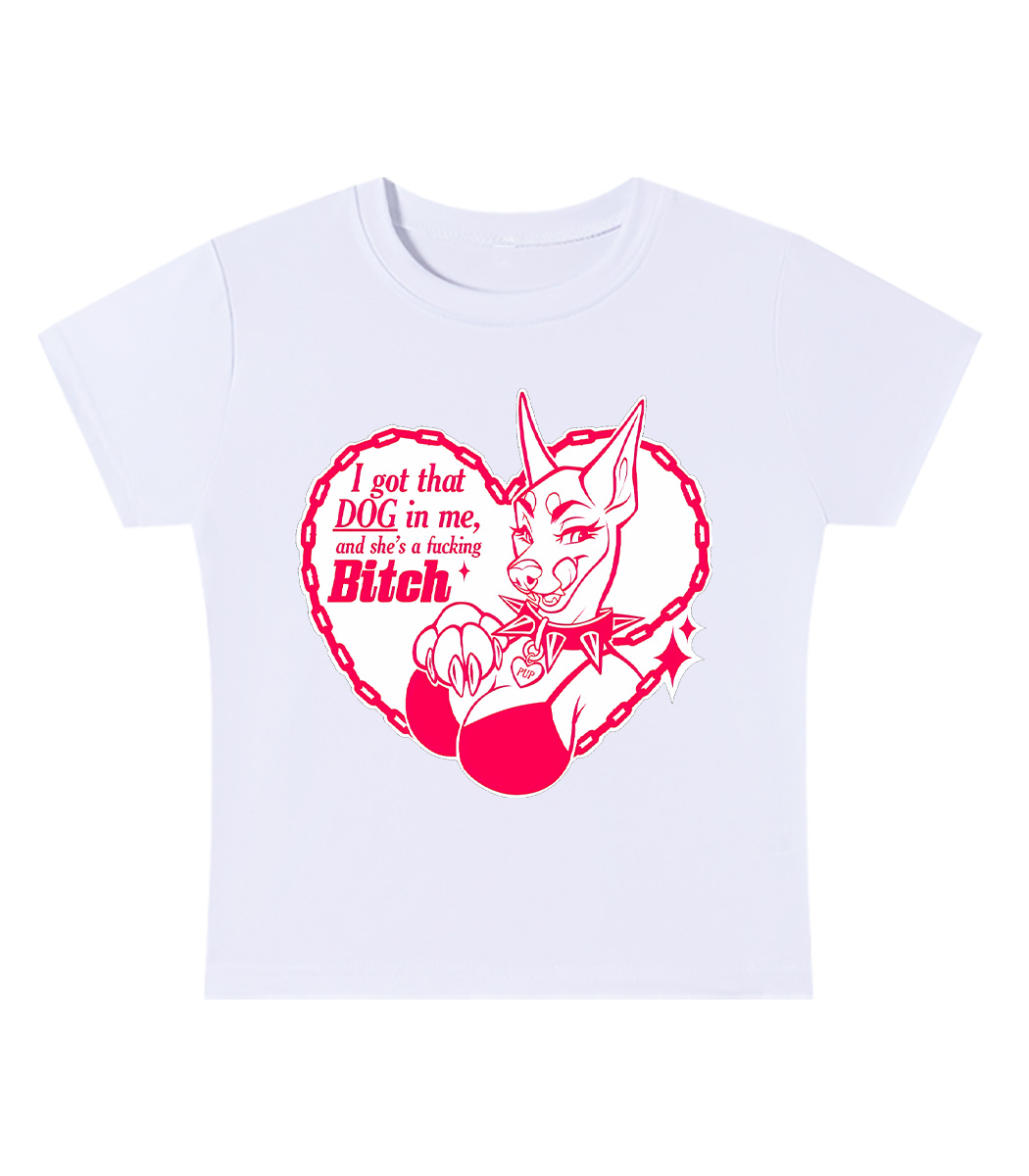 Heart Of A Bad Bitch Y2K Baby Tee